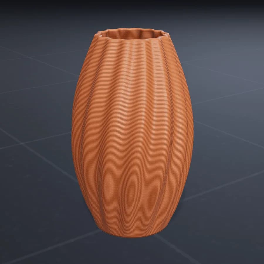 Vaso com textura espiral